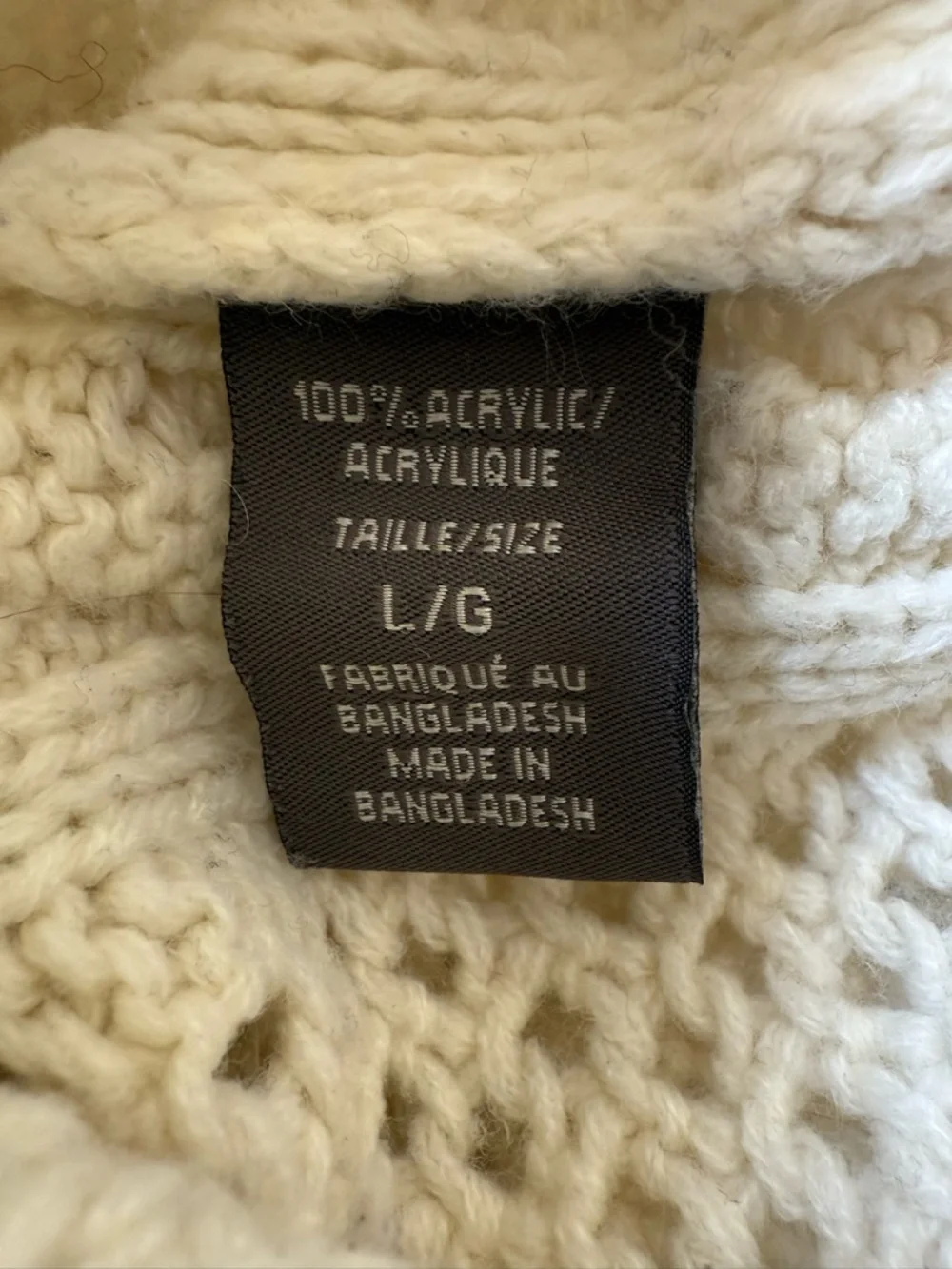 Suzy Shier Cream Open-Knit Crewneck Sweater - Picture 3 of 5